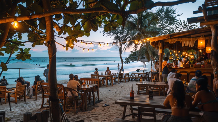 瓦努阿图海岸夏日餐厅